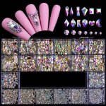 Kit strass nail art - momotou - stylo  points - 1000 cristaux - acrylique - dcorations varies
