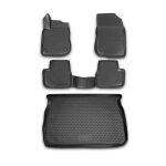 Kit tapis de sol et coffre pour peugeot 208 2012 - 2019 en caoutchouc tpe noir Kit tapis de sol et coffre pour peugeot 208 2012 - 2019 en caoutchouc tpe noir