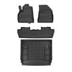 Kit tapis de sol et coffre pour peugeot 5008 2009 - 2017 tpe noir