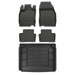 Kit tapis de sol et coffre pour renault kadjar 2015 - 2022 tpe noir