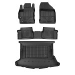 Kit tapis de sol et coffre pour toyota auris 2012 - 2018 tpe noir