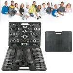 Kit de taraud et filière lars360 - coffret de 110 pièces en acier métrique - garantie 2 ans Kit de taraud et filière lars360 - coffret de 110 pièces en acier métrique - garantie 2 ans