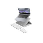 Kit de t�l�travail clavier sans fil azerty logitech casa pop up desk blanc + support + pav� tactile