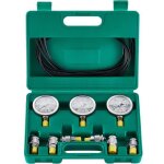 Kit de test de pression hydraulique - vevor - 250 - 400 - 600 bars 3 manom�tres 6 raccords 3 tuyaux de ...