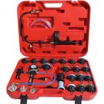 Kit testeur de pression systme de refroidissement 27 pcs. bouchon codage par couleur & pompe test