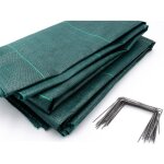 Kit : toile de paillage 130g / m verte + agrafes 130g / m 2. 10m x 100m vert