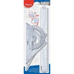 Kit de traage geometric - maped - rgle 2 querres et rapporteur - nouveau design ergonomique
