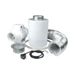 Kit de ventilation pour chambre de culture indoor - extracteur dair tt 125mm 220 - 280m3 / h avec filtre ...