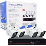 Kit de vidosurveillance - pni house - ptz1500 - 4 camras - 5mp - vision nocturne 40m