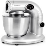 Kitchen cook robot ptrin ak80 silver - 1000w - bol inox 5l pour 2kg max - 4 vitesses - kit ptisserie ...