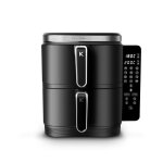 Kitchencook - double friteuse à air verticale 12l - 2800w - 12 programmes - thermostat réglable - panier ... Kitchencook - double friteuse à air verticale 12l - 2800w - 12 programmes - thermostat réglable - panier ...