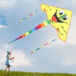 Les kite flying toys cerf - volant triangulaire exquis r�sistant � la d�chirure avec poign�e l�ger et ...