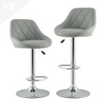 Kitytety lot de 2 tabourets de bar et cuisine design sig - chaises de bar - rotation à 360° et hauteur ... Kitytety lot de 2 tabourets de bar et cuisine design sig - chaises de bar - rotation à 360° et hauteur ...