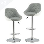 Kitytety lot de 2 tabourets de bar et cuisine design sig - chaises de bar - rotation à 360° et hauteur ... Kitytety lot de 2 tabourets de bar et cuisine design sig - chaises de bar - rotation à 360° et hauteur ...