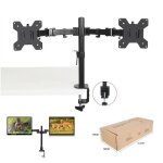 Kitytety support écrans pc double pour 2 moniteurs 13 - 27 fixation écrans pour bureau à pince - rotatif ... Kitytety support écrans pc double pour 2 moniteurs 13 - 27 fixation écrans pour bureau à pince - rotatif ...