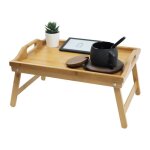 Kktoner plateau de service plateau petit djeuner avec pieds pliables table de lit plateau de lit bambou ...