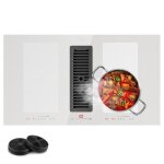 Plaque de cuisson induction - klarstein - 90cm - hotte aspirante - 4 zones - commandes tactiles