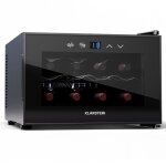 Klarstein cave � vin 1 zone frigo vin armoire a vin cave a vin de vieillissement 8 bouteilles noir