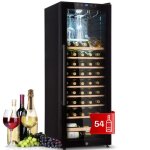 Klarstein cave à vin 54 bouteilles étagères en bois amovibles porte en verre écran lcd 5 à 18°c cave ... Klarstein cave à vin 54 bouteilles étagères en bois amovibles porte en verre écran lcd 5 à 18°c cave ...