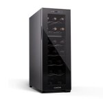 Klarstein cave � vin double zone frigo vin armoire a vin cave a vin de vieillissement 18 bouteilles noir ...