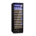 Cave  vin encastrable klarstein - vinovilla grande 165 built - in uno onyx edition - 165 bouteilles ...