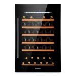 Cave  vin encastrable klarstein vinsider 52 - noir - porte en verre - 5 - 22c - 52 bouteilles