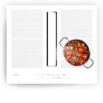 Klarstein chef - fusion plaque de cuisson  induction 2 - en - 1 table  induction 60 cm + hotte aspirante ...