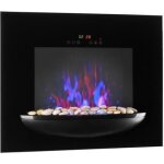 Klarstein chemine murale lectrique avec radiateur soufflant 1800w - simulation de flammes - thermostat ...
