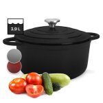 Klarstein cocotte en fonte four néerlandais 39l en fonte casserole fonte marmite à induction sauteuse ... Klarstein cocotte en fonte four néerlandais 39l en fonte casserole fonte marmite à induction sauteuse ...