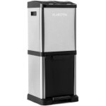 Klarstein ecosystème² poubelle tri sélectif pédale 45l (3x 15l) - coque inox argent Klarstein ecosystème² poubelle tri sélectif pédale 45l (3x 15l) - coque inox argent