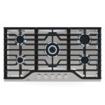 Klarstein plaque de cuisson gaz table de cuisson  gaz acier inoxydable 5 brleurs support professionnel ...