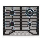 Klarstein plaque de cuisson gaz table de cuisson  gaz turbocast acier inoxydable 4 brleurs support ...