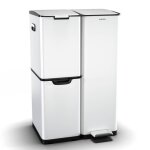 Klarstein poubelle 60 l (30 l + 17 l + 13 l) 3 en 1 tri slectif fermeture douce poubelle de tri en inox ...