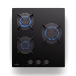 Table de cuisson  gaz klarstein - 3 brleurs encastrable - noir