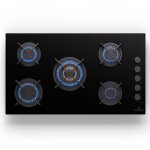 Table de cuisson  gaz - klarstein - goldflame - 5 brleurs - 80 cm - noir