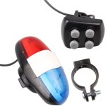 Klaxon 6 led 4 tons pour vlo mxzzand - rouge