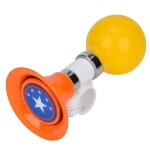 Klaxon de v�lo pour enfants - fydun - m�tal caoutchouc fort - rouge bleu orange - facile � installer