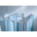 Barre universelle pour rideau de douche - kleine wolke - � 25 mm - blanc - 3 tailles - design contemporain ...