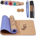 Km - fit tpe yoga mat tapis de gymnastique avec sangle de transport tapis de yoga rembourr tapis de ...