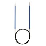 Knitpro knit pro 120 cm x 4 mm en aluminium fixe aiguilles � tricoter circulaires - zing - bleu - kp47189 ...