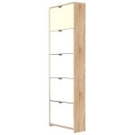 Koblenz meuble à chaussures 15 paires contemporain décor chêne - l 58 cm Koblenz meuble à chaussures 15 paires contemporain décor chêne - l 58 cm
