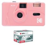 Kodak pack m35 argentique + pellicule apx 100 36 poses - appareil photo kodak rechargeable 35mm pink ...