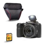 Kodak pack pixpro az255 + carte sd 32go + etui - appareil photo bridge 16 mp zoom 25x vido full hd grand ...