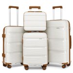 Kono ensemble de bagage (33 / 55 / 65 / 76cm) valise rigide l�g�re en polypropyl�ne avec serrure tsa ...