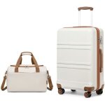 Kono set de 2 valises de voyage abs rigide bagage cabine 75x48x30cm  4 roulettes avec serrure tsa + ...