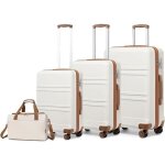Kono set de 4 valises de voyage rigide valise (55 + 65 + 74cm)  4 roulettes avec serrure tsa + sac de ...
