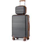 Kono set de 2 valises cabine rigide lgre valises de voyage 51. 5x38x21cm  4 roulettes + serrure tsa ...