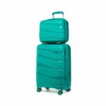 Kono set de 2 valise cabine rigide valises de voyage 55x40x20cm  4 roulettes + serrure tsa & portable ...