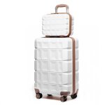 Kono set de 2 valises de voyage 54x34x22cm bagages a cabine trolley a roulettes avec serrure tsa et portable ...