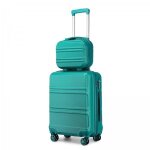 Kono set de 2 valise de voyage 55x40x22cm valise rigide abs bagage cabine + valise vanity case  4 roulettes ...